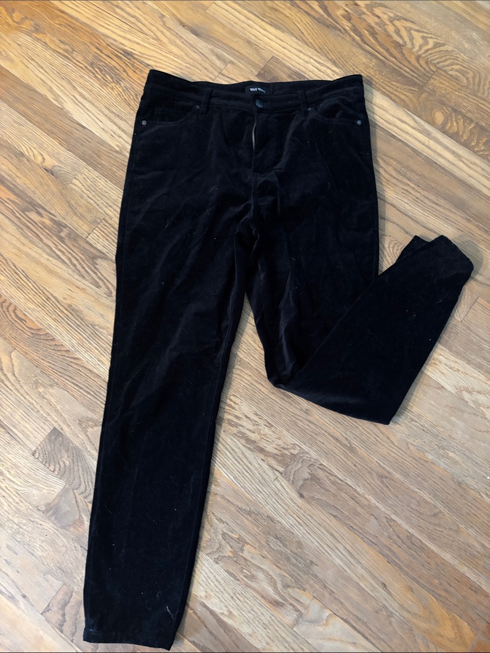 Black Velvet Corduroy Pants